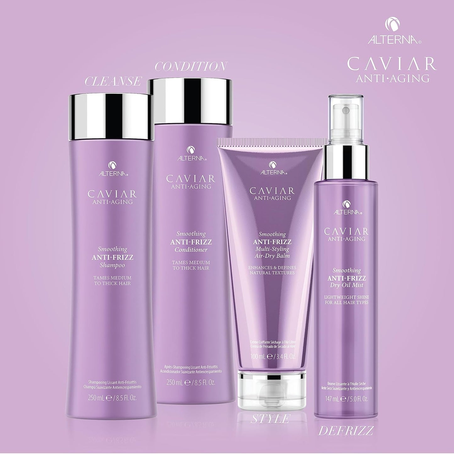 Alterna Caviar Anti-Aging Multi-Styling Air Dry Balm - Controls Frizz & Adds Shine | 3.4 Fl Oz | Sulfate Free
