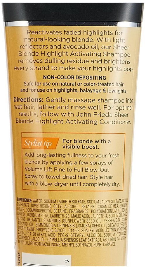 John Frieda Sheer Blonde Highlight Activating Shampoo - Enhance Lighter Blondes' Radiance