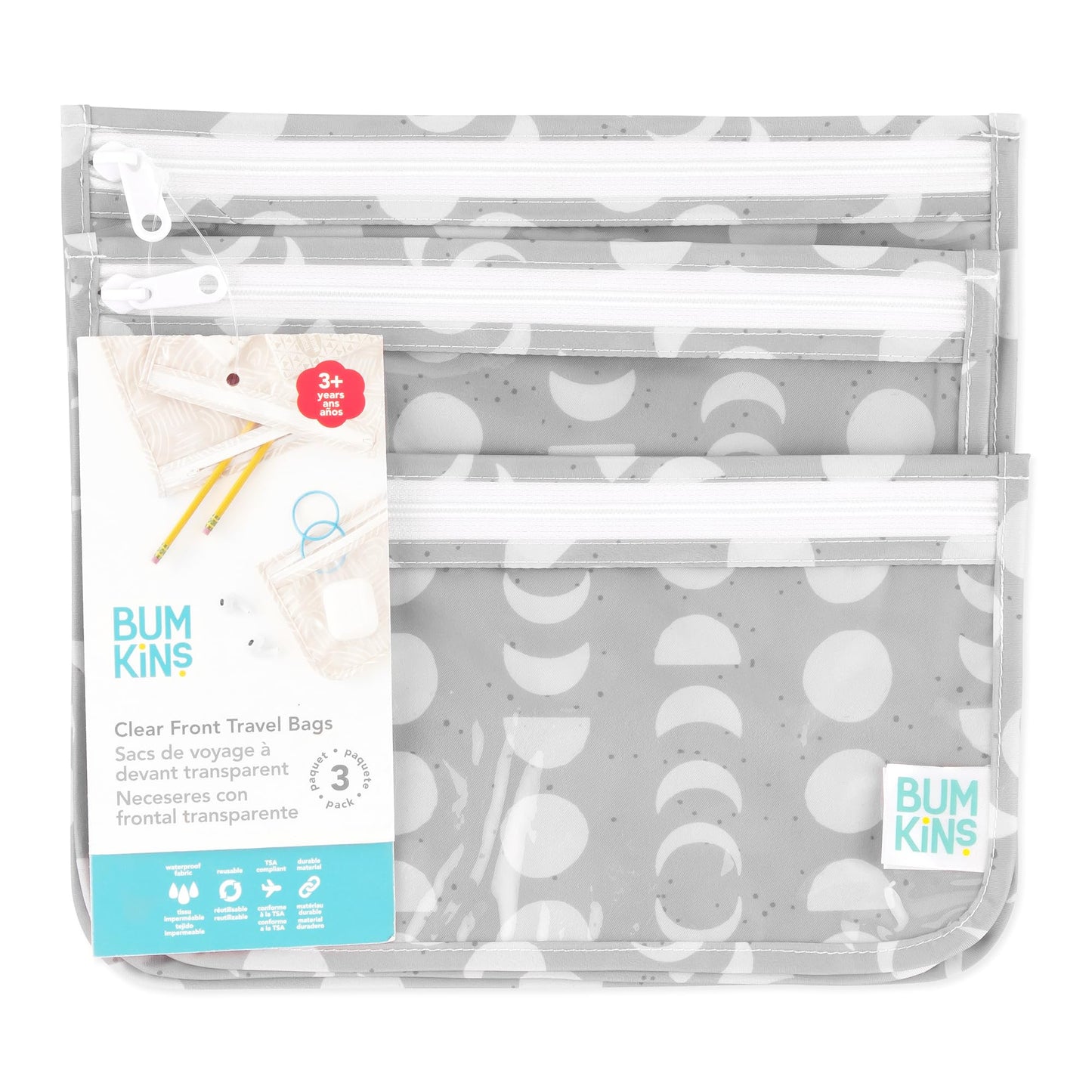 Bumkins, A4 Lunar Gray, 3 Piece Assortment