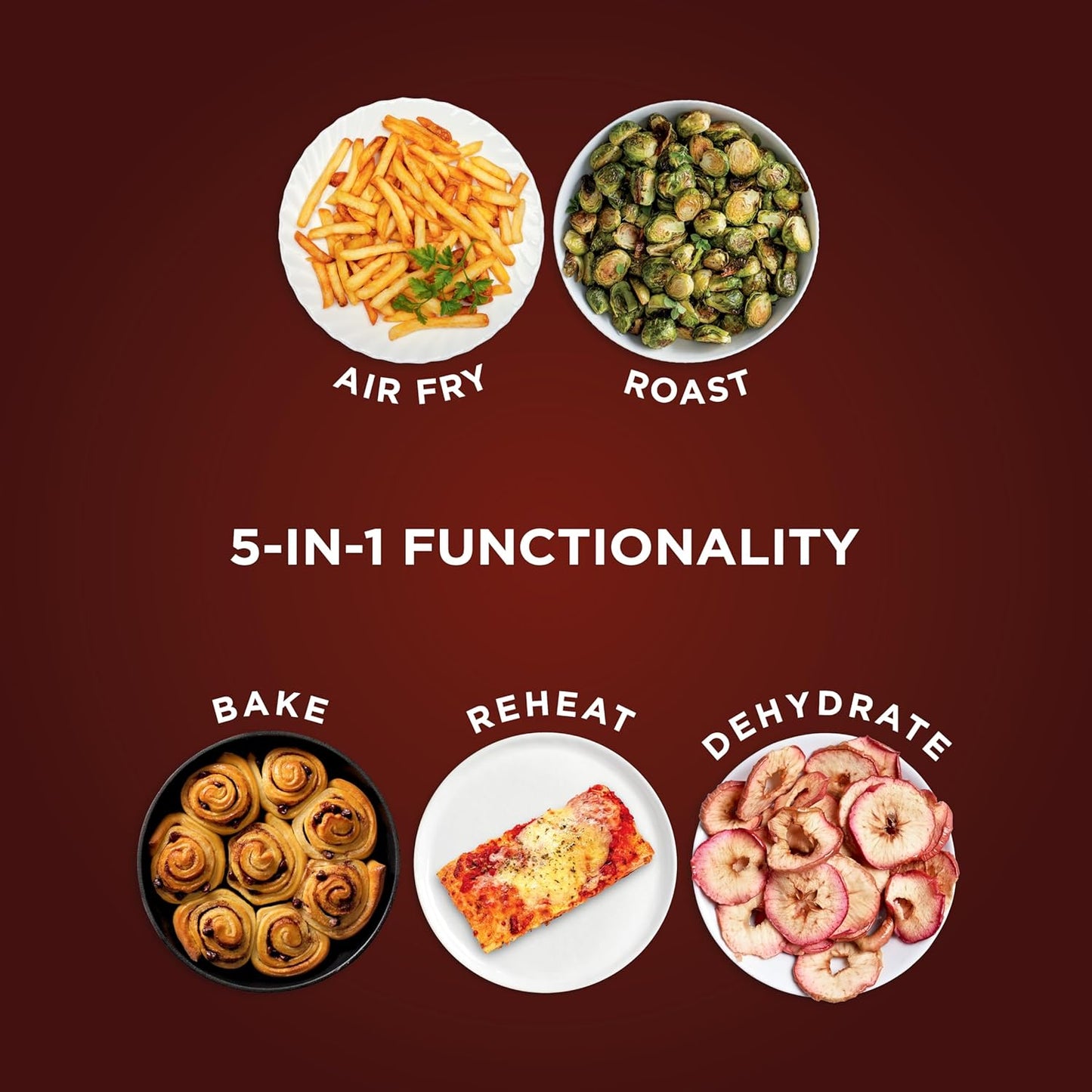 Ninja | Air Fryer | 4 QT Capacity | 4-in1 Roast, Crisp, Roast, Reheats, & Dehydrates | Dishwasher Safe Parts | Includes 20 Easy & Healthy Recipes | Compact | Grey | AF101