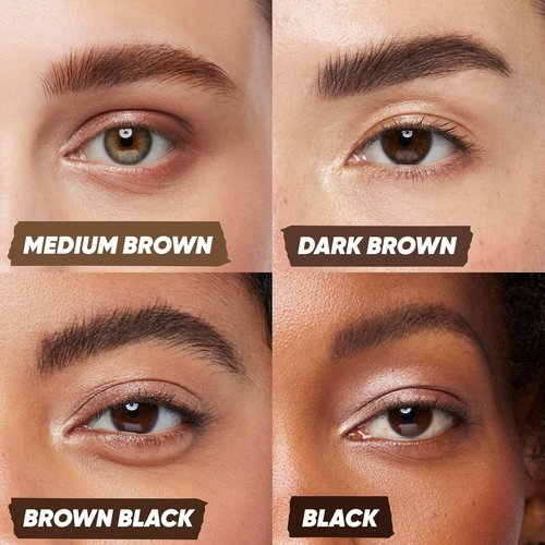 Kosas Air Brow Tinted Eyebrow Gel - Volumizing Gel for Flexible, Long-Lasting Hold | Black
