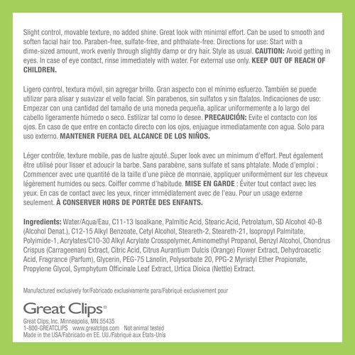 Great Clips Latitude Natural Style Cream - Men's Hair Gel for Low Hold & Shine | 5.1oz