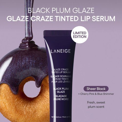 LANEIGE Glaze Craze Tinted Lip Serum: Hydrating Lip Serum for Glossy, Nourished Lips with Plumping Polypeptides