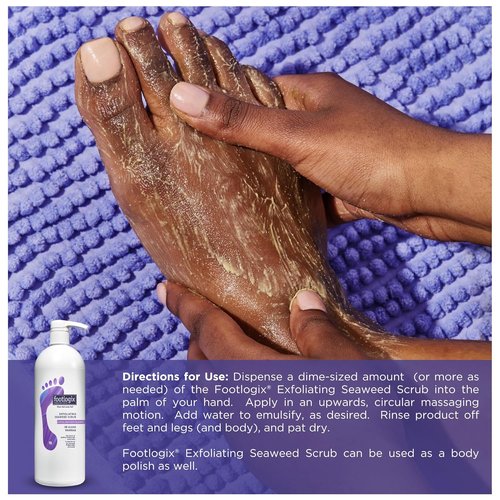 Footlogix Exfoliating Seaweed Scrub - Deep Cleanse & Revitalize Skin | 32 Fl. Oz.