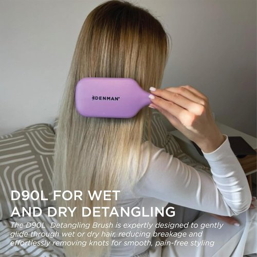 Denman D90L Tangle Tamer Ultra Brush - Effortless Detangling for All Hair Types | Lightweight Design