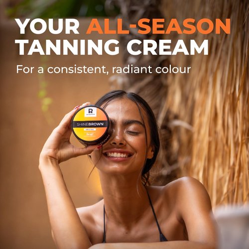 BYROKKO Shine Brown Tanning Accelerator Lotion - Indoor & Outdoor Fast Dark Tan Cream with Bronzer - Natural Botanical Oils for Face & Body - Water Resistant Formula - 7.1 Fl Oz Original