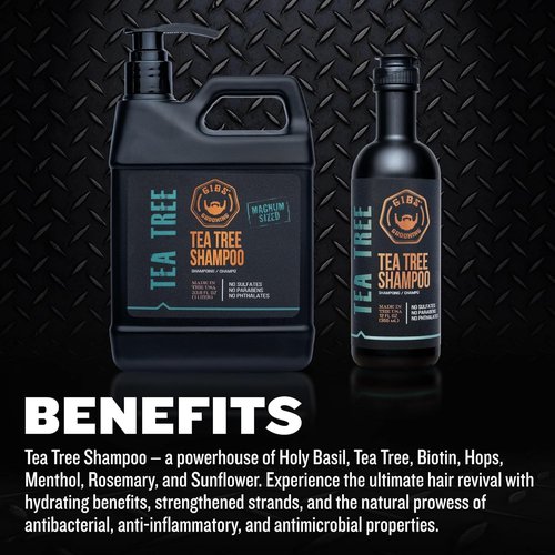 Gibs Grooming Tea Tree Shampoo & Conditioner Combo - Refreshing Clean for All Hair Types