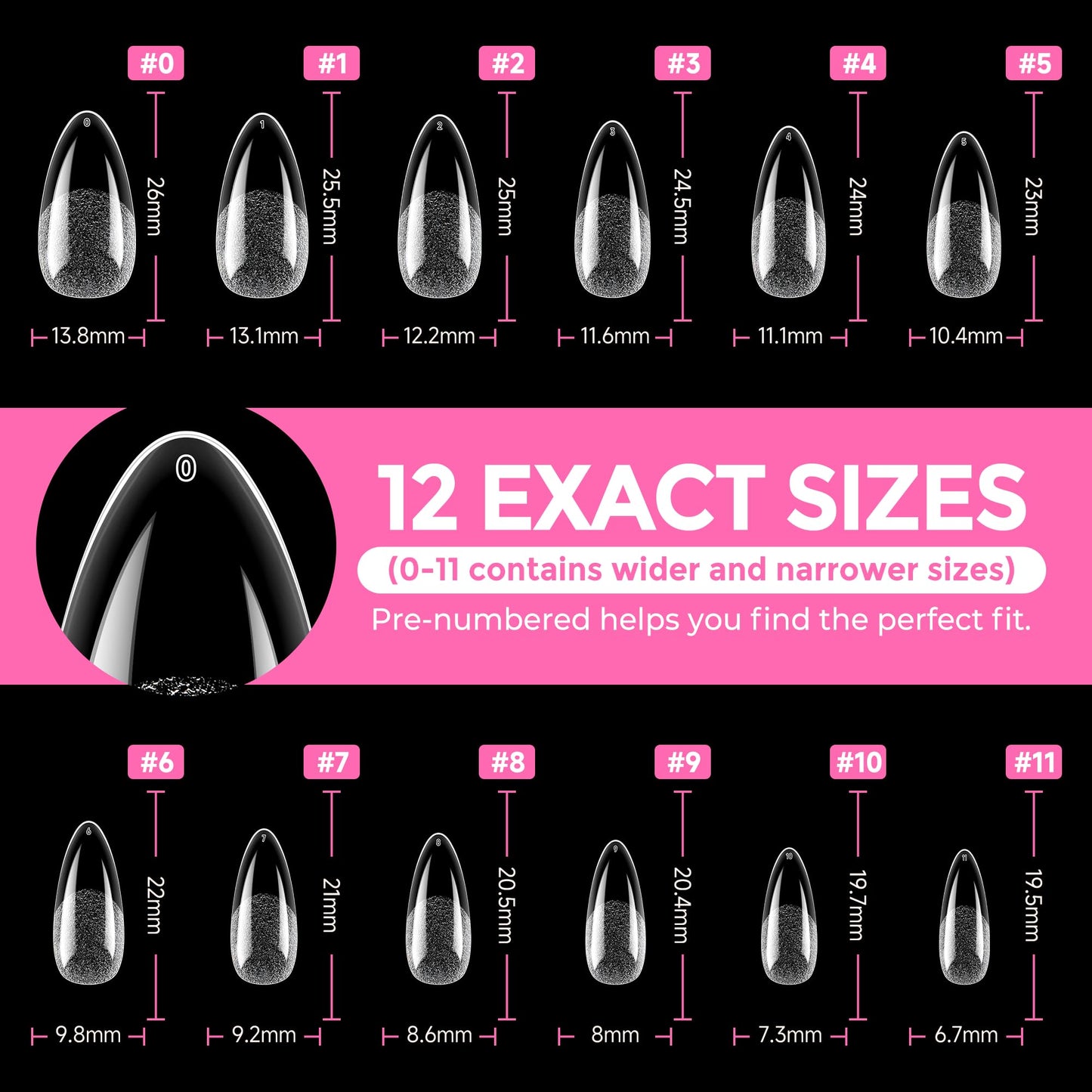 UNA GELLA GEL NAIL TIPS FOR ACRYLIC NAIL TIPS SOFT GEL TIPS