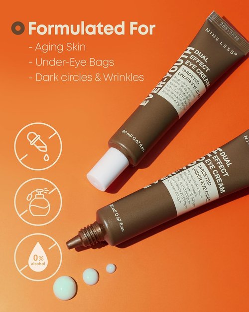 NINELESS Ever-Youth Eye Cream - Instant Lifting Technology with Niacinamide & Hyaluronic Acid | 0.5 fl oz