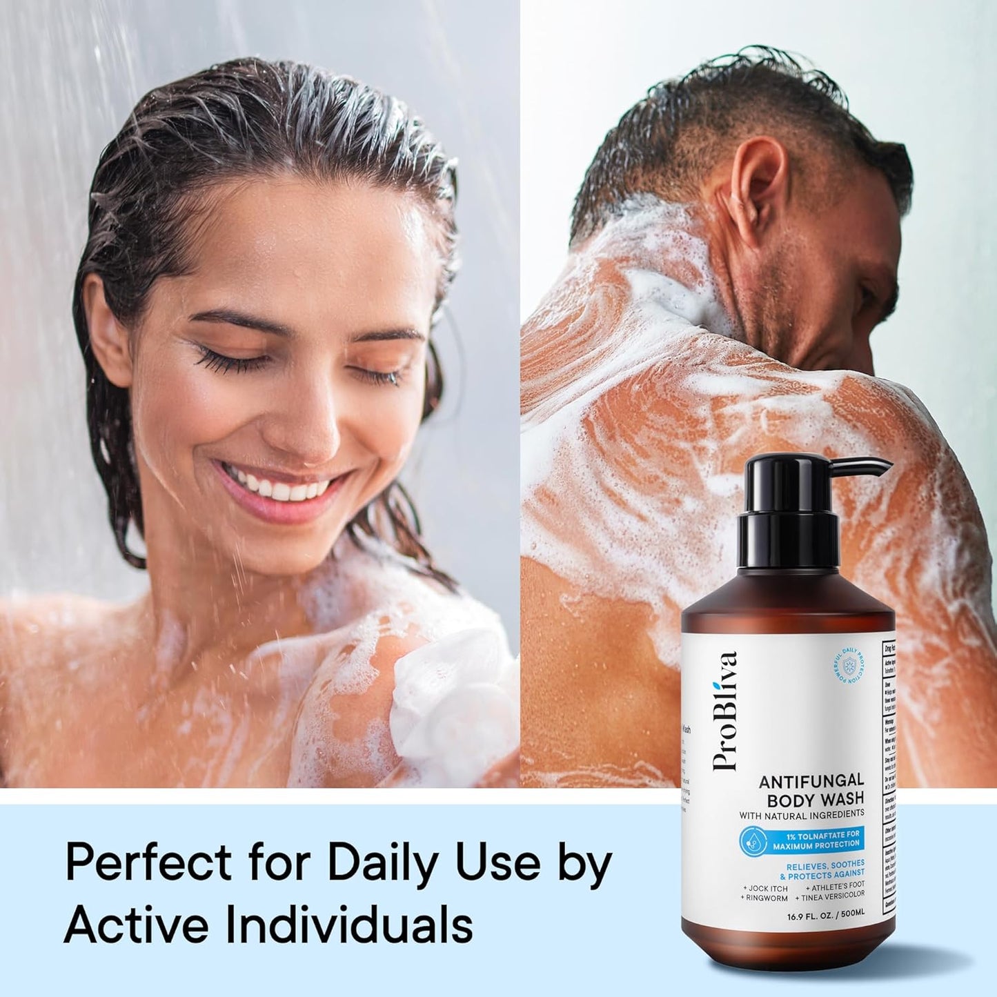 Skiennix Antifungal Body Wash - Medicated Treatment for Jock Itch, Ringworm & Foot Odor | Tea Tree Oil Gel