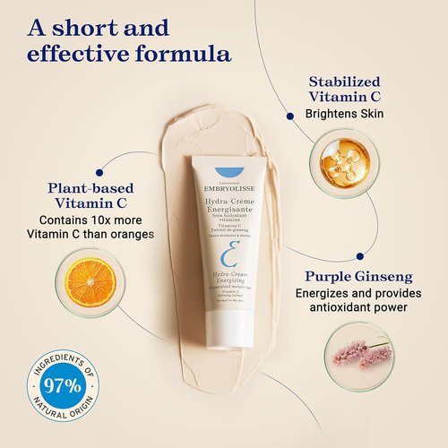 Embryolisse Vitamin C Face Moisturizer - Radiance-Boosting Anti-Aging Cream for Hydration & Glow | 1.35 Fl Oz