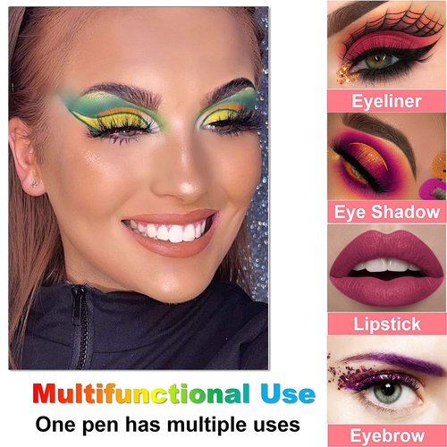 LemonSac 15PCS Colorful Eyeliner Pen Set - Professional Eye Makeup with Pearl & Matte Metallic Shades