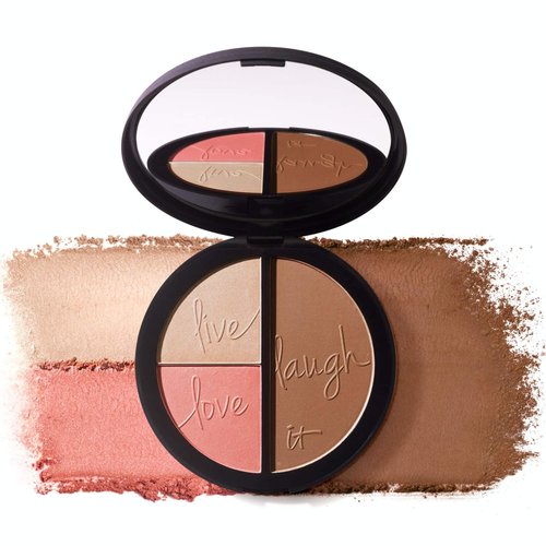 IT Cosmetics Your Most Beautiful You 3-in-1 Makeup Palette | Matte Bronzer, Luminizer & Blush with Peptides