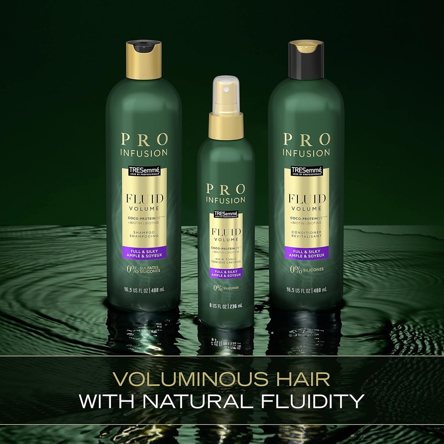 TRESemmé Pro Infusion Volume Conditioner - Cruelty-Free, Coconut Infused, 16.5oz for Silky Hair