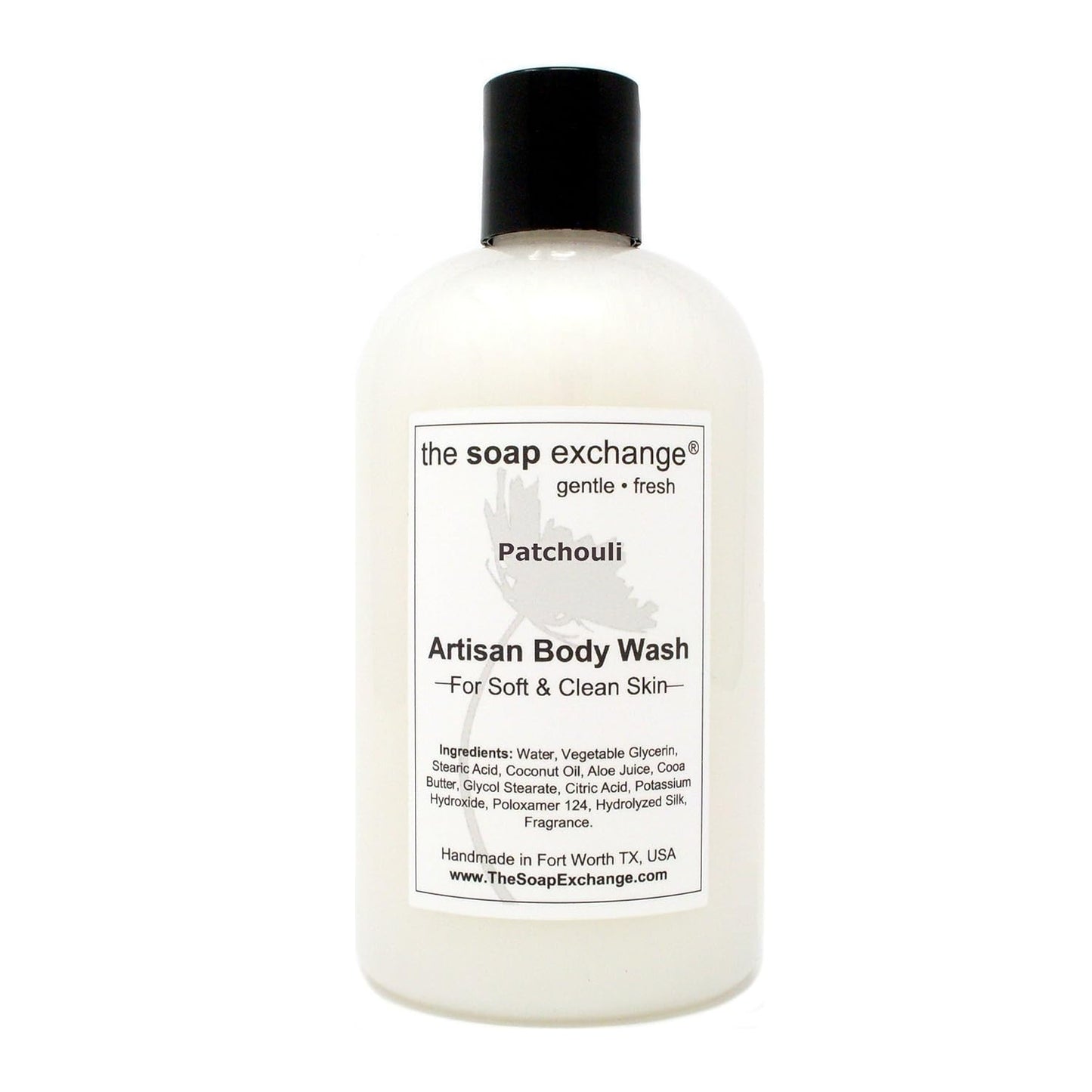Soap Exchange Body Wash - Handcrafted Patchouli Scent - 12 fl oz Natural Artisan Liquid Soap for All Skin Types