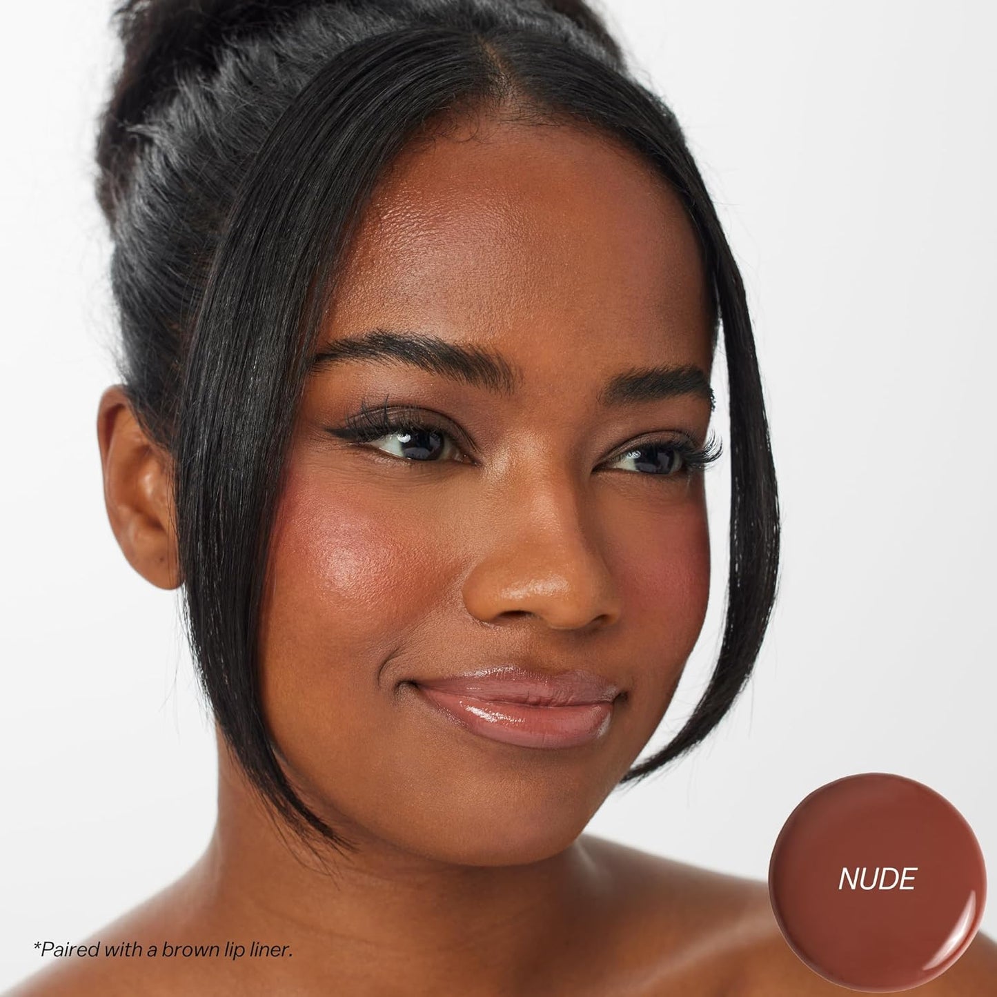 BASMA Beauty Ultra-Hydrating Lip Gloss - Rich Pigment, Non-Sticky Shine for Dry Lips | Nude Color