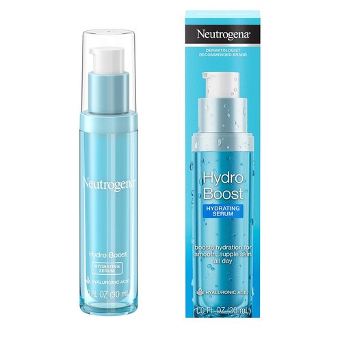 Neutrogena Hydro Boost Serum - Hydrating Hyaluronic Acid Formula for Glowing Skin | Oil-Free, 1 fl. oz