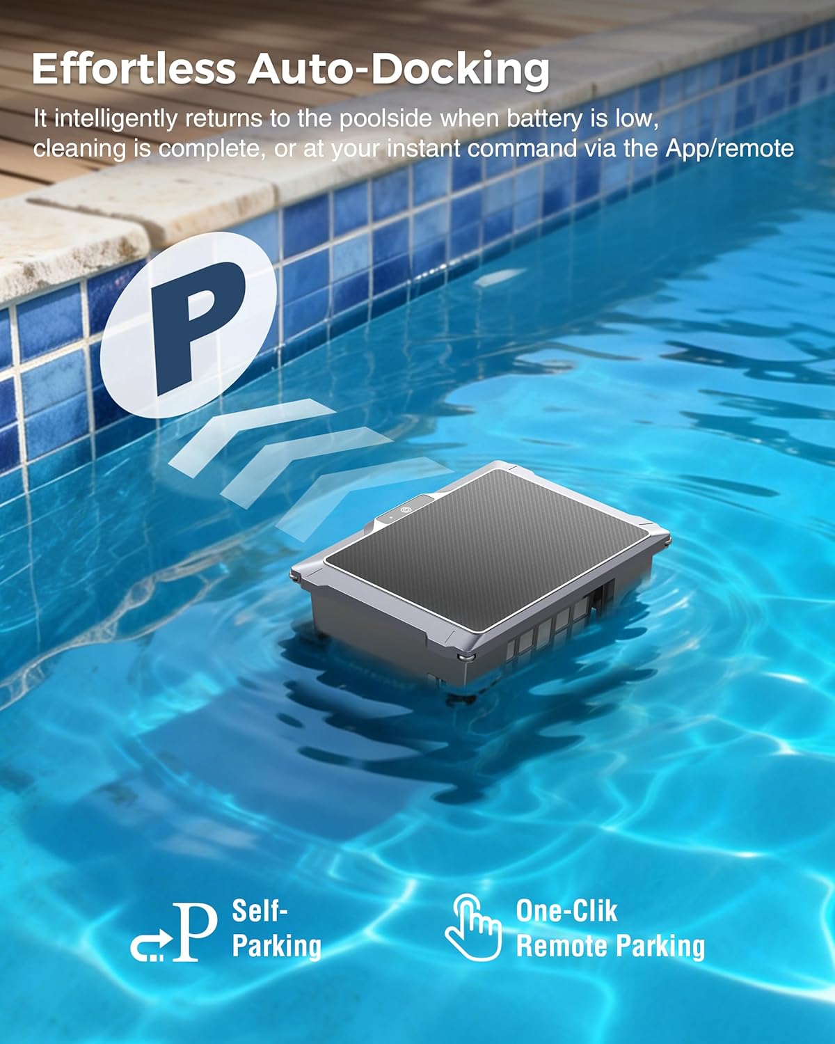 T2B Solar Pool Skimmer Robot - App & Remote Control | 2026 Upgraded Automatic Cleaner for Inground & Above-Ground Pools