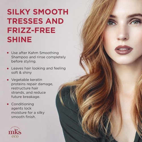 MKS Eco Kahm Smoothing Conditioner - Detangle & Moisturize Hair with Argan Oil | Vegan & Cruelty-Free