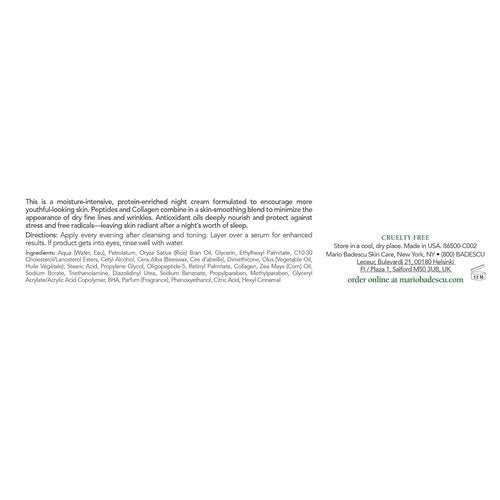 Mario Badescu Protein Night Cream for Dry and Sensitive Skin, Anti Aging Face Cream with Peptides, Collagen & Vitamins A & E, Reduces Wrinkles, Face Moisturizer for Women and Men, 1 OZ