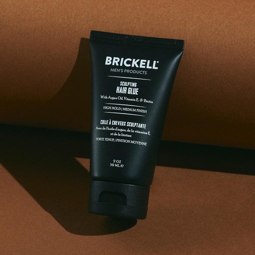 Brickell Men's Hair Styling Glue - All-Day Hold for Sculpting & Shaping Hair | 2 Ounce, Scented