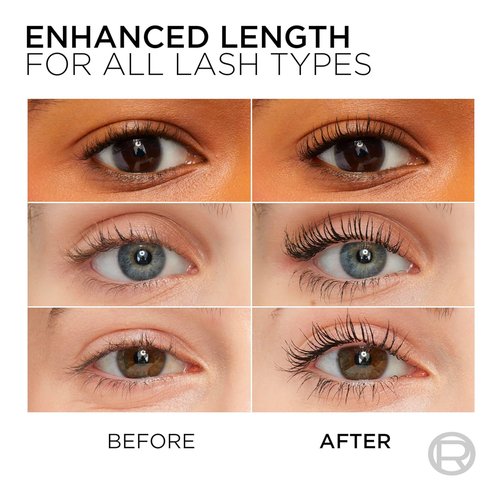 L’Oreal Paris Telescopic Mascara - Volume & Length Formula, Washable, Black Brown, 0.27 Fl Oz.