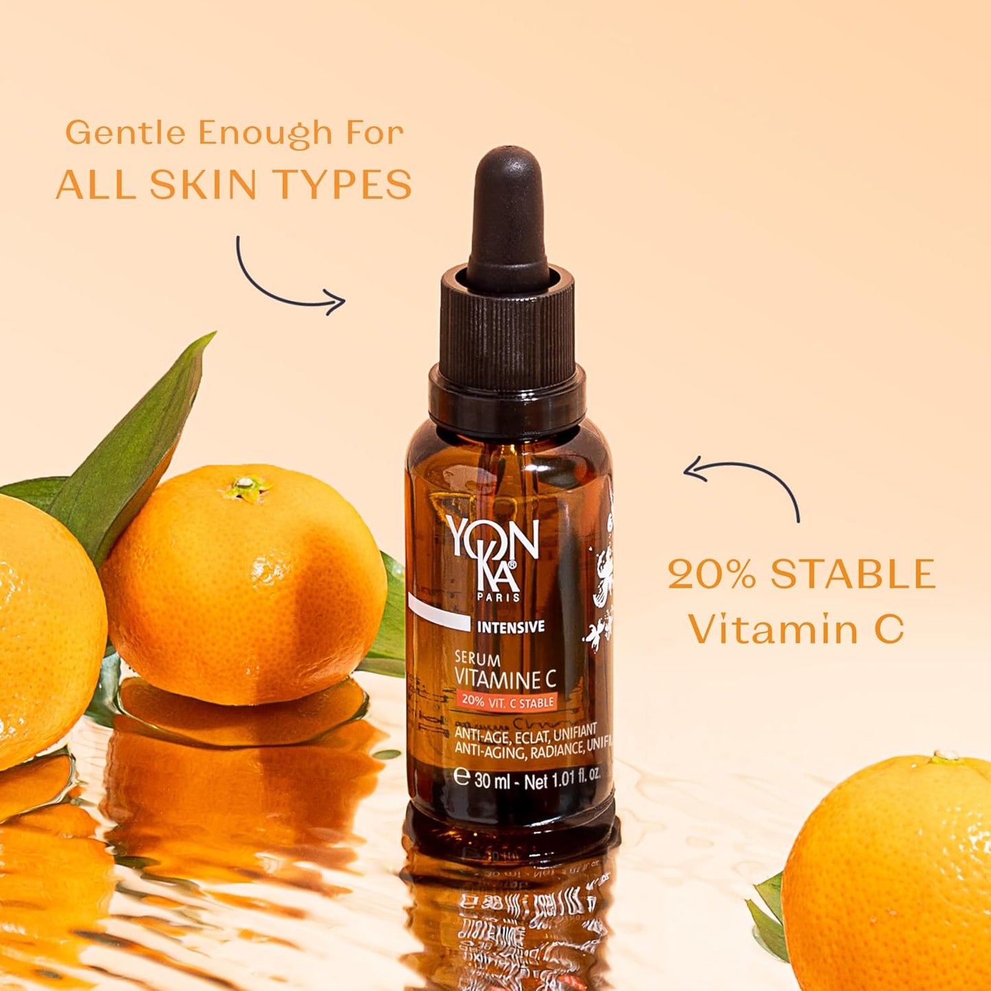Yon-Ka 20% Vitamin C Serum - Concentrated Anti-Aging Treatment to Even Skin Tone & Boost Collagen | 99% Natural Ingredients