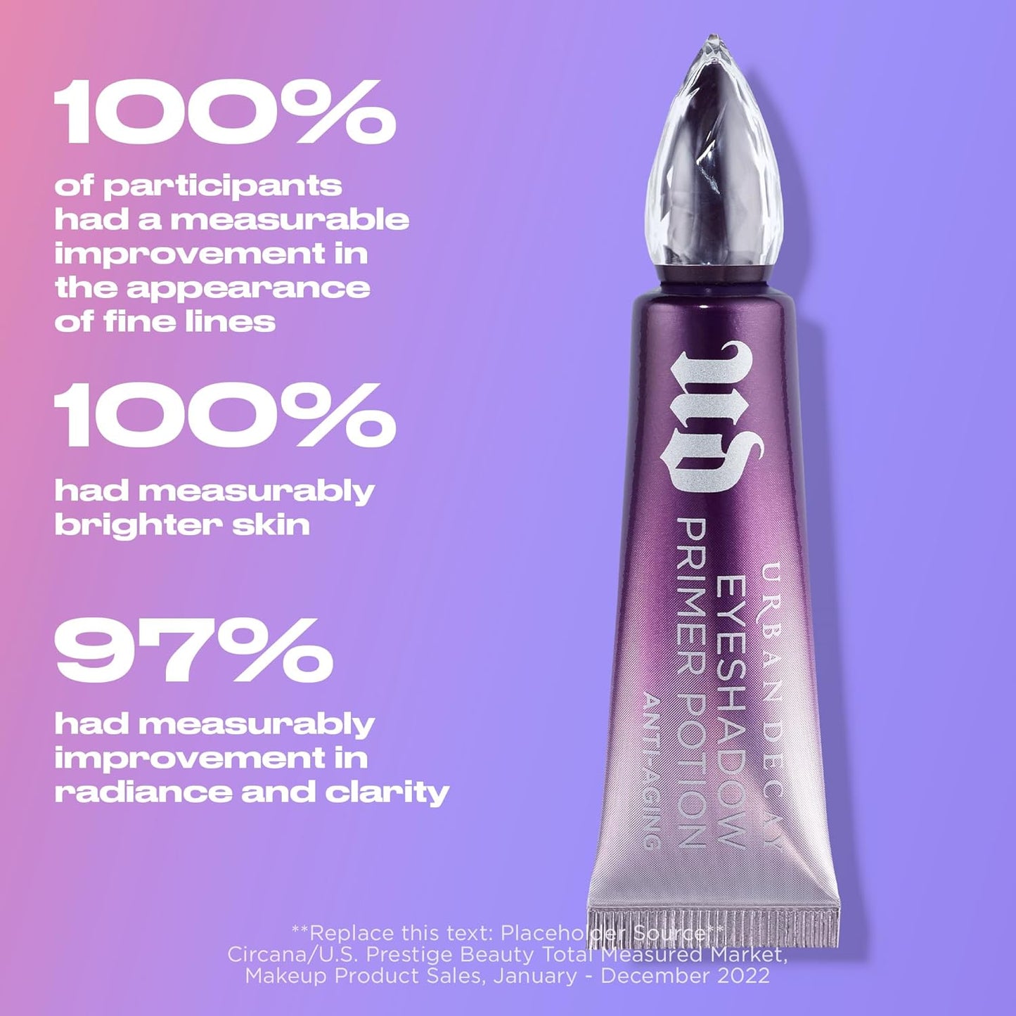 Urban Decay Anti-Aging Eyeshadow Primer Potion - Nude Crease-Resistant Primer for Smooth, Long-Lasting Eye Makeup
