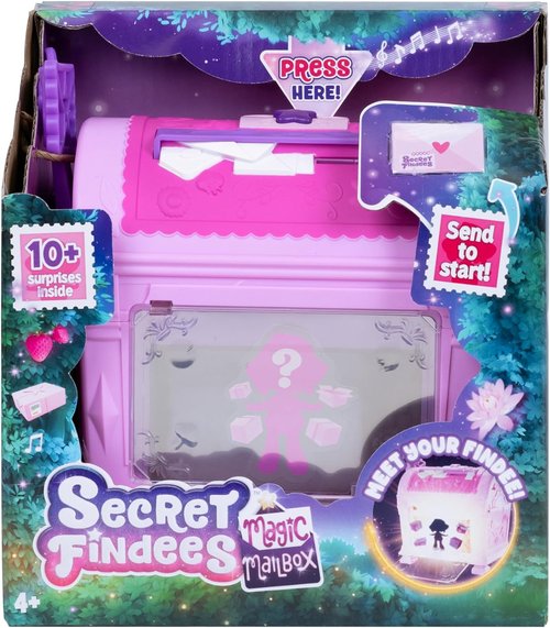 Goliath Secret Findees Magic Mailbox - Pink Surprise Box with Audree or Roxee | 10+ Hidden Treasures for Ages 4+