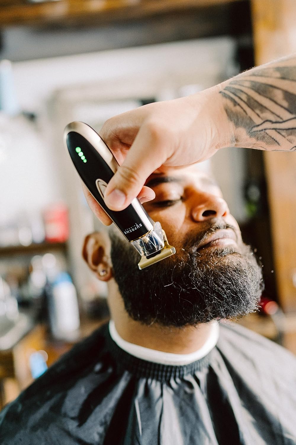 Supreme Trimmer 2-in-1 T-Shaper & Crunch Foil Shaver | Electric Razor & Beard Trimmer Kit - Gold