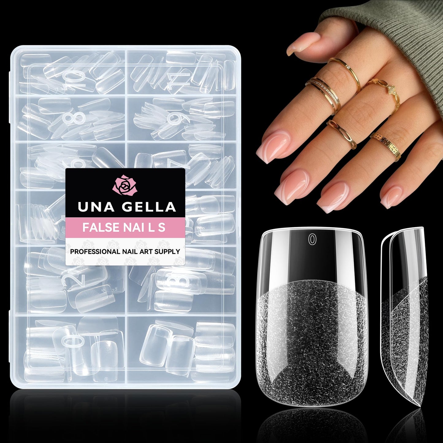 UNA GELLA GEL NAIL TIPS FOR ACRYLIC NAIL TIPS SOFT GEL TIPS