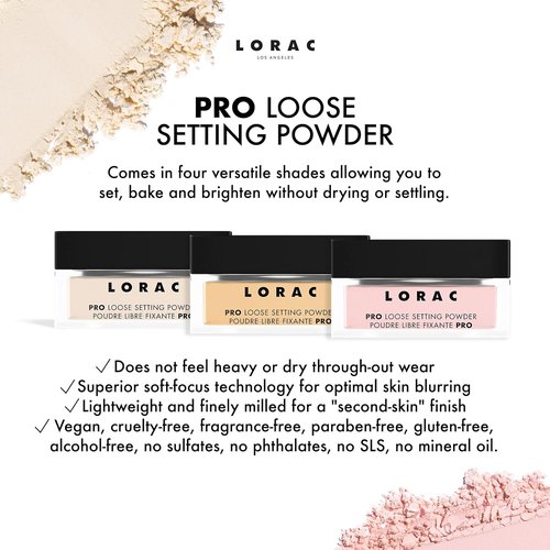 LORAC PRO Flawless Setting Powder - Lightweight, Long-Lasting Finish | Perfect for All Skin Types