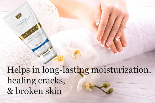 Salcoll Pure Bioactive Anti-Aging Collagen Repair Hand Cream - Hypoallergenic Moisturizer for All Skin Types, 150 ml