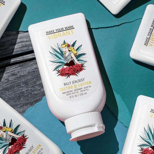 Billy Jealousy Tattoo Lotion - Nourishing Aftercare with Shea Butter & Green Tea Extract | All Skin Types