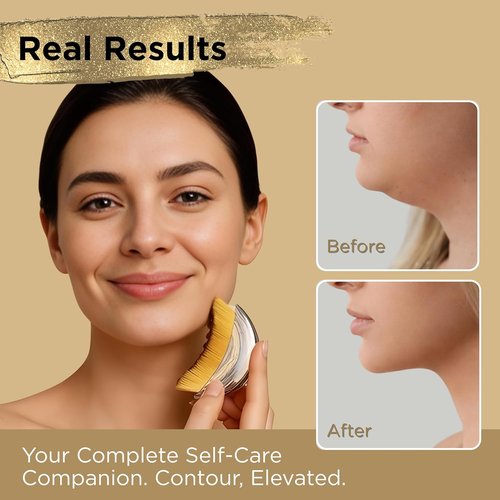 ICON Lymphatic Contour Brush - Ultra Soft Face Sculpting Tool for Lymphatic Drainage | Reduces Puffiness (1 Pack)