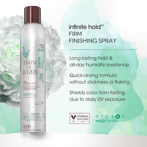 Bain de Terre Infinite Hold Finishing Spray - Lasting Control & Shine, Heat Protection | 9.1 Fl Oz