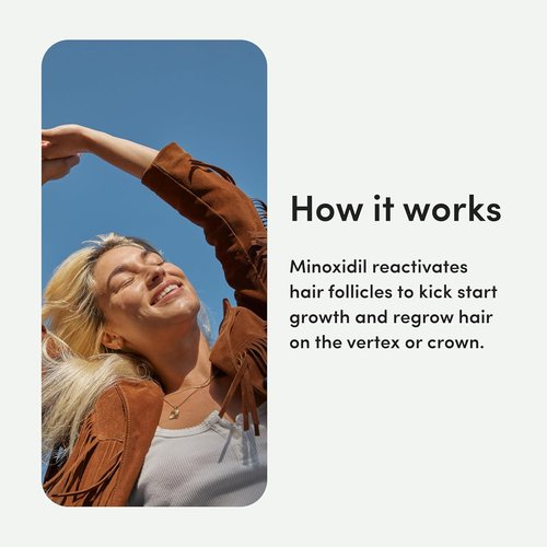 Hers Hair Regrowth Treatment - Minoxidil 2% Solution for Women - Promotes Thicker, Fuller Hair - Unscented, 2 Pack