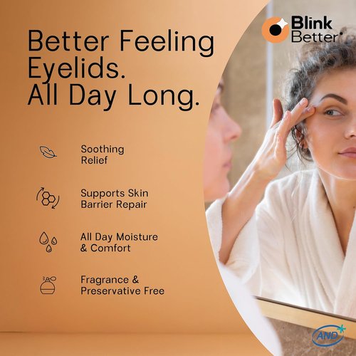 BlinkBetter BetterLids Eyelid Cream - Hydrate & Soothe Dry, Itchy Eyelids | Lightweight Formula with 3% Oat & Ceramides, 1 fl oz