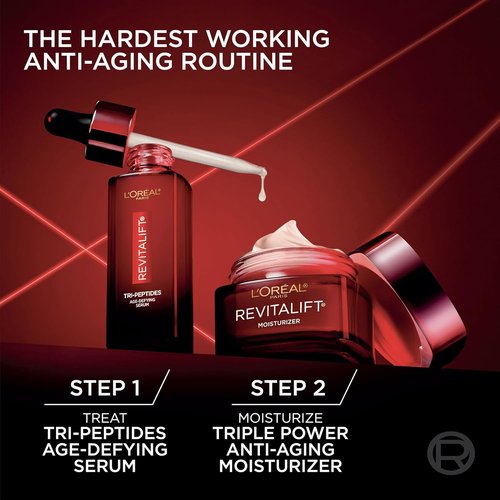 L'Oreal Paris Revitalift Triple Power Face Serum - Anti-Aging Formula for Wrinkle Reduction & Skin Firming