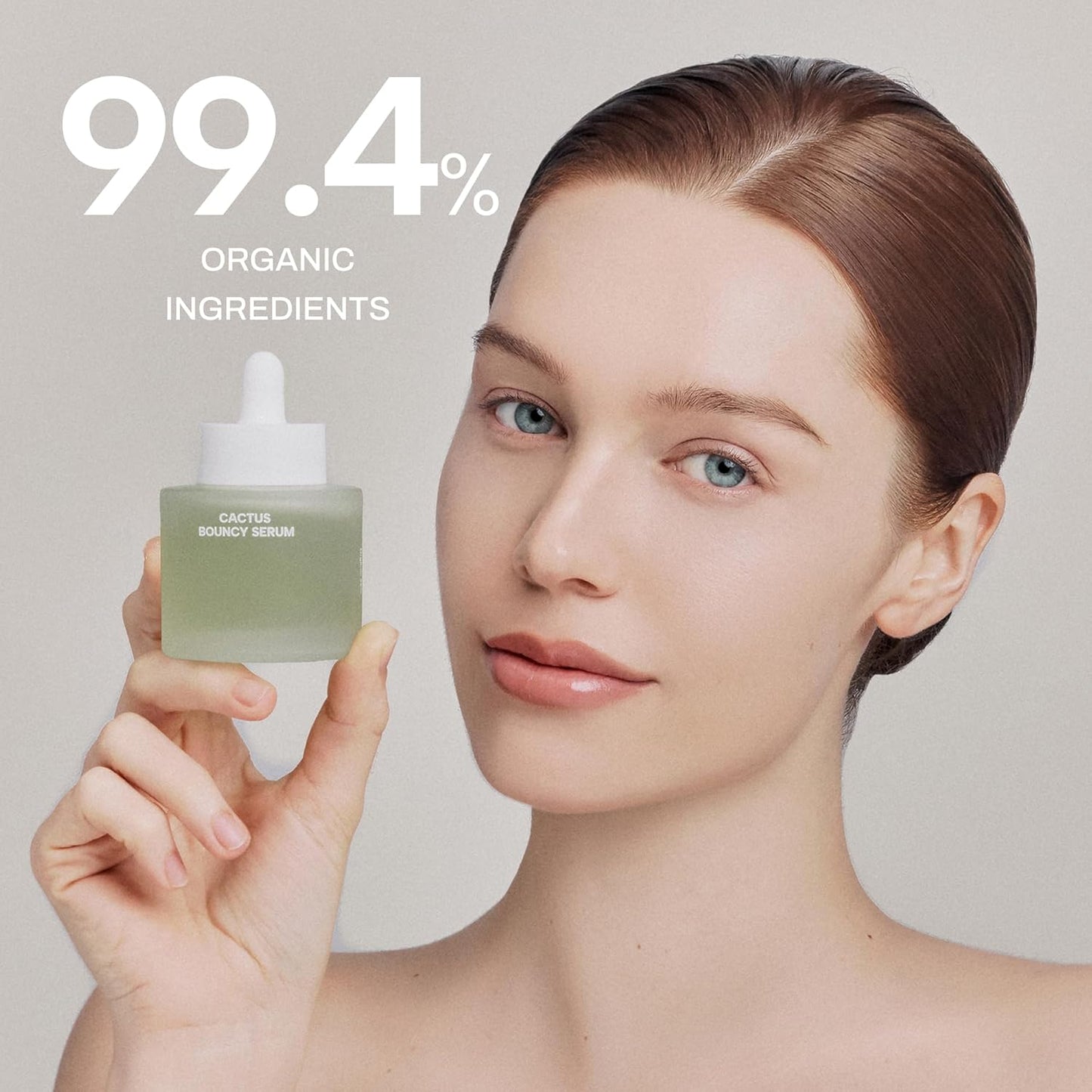 Whamisa Organic Cactus Bouncy Serum - 48 Hours Inner Skin Moisture | Hydrating Facial Ampoule (52ml)