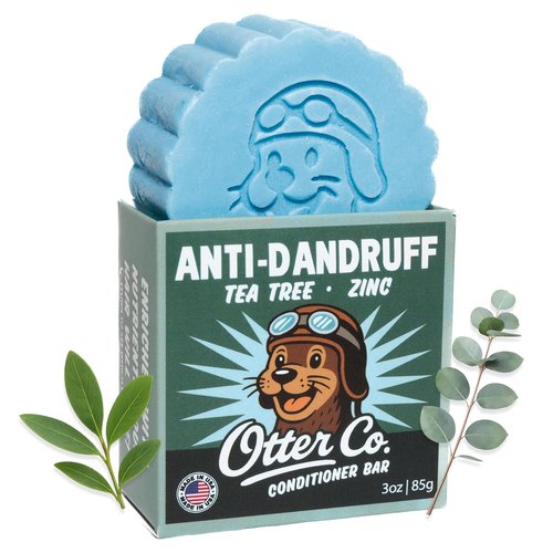 Otter Co. Anti-Dandruff Conditioner Bar | Tea Tree & Zinc Pyrithione - Hydrating, Vegan, Sulfate-Free for All Hair Types