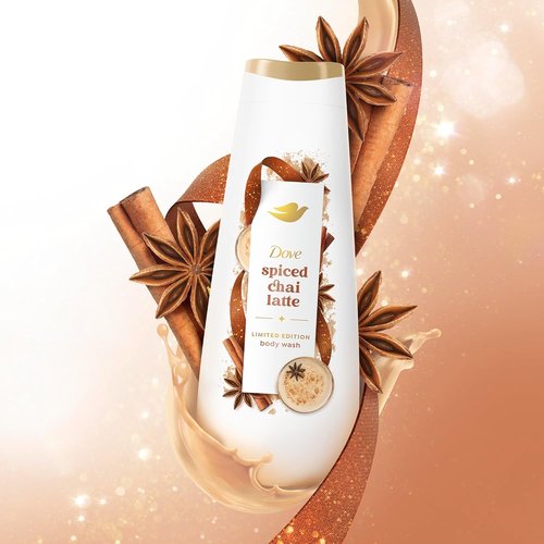 Dove Spiced Chai Latte Body Wash - Deep Nourishment Holiday Treat | Limited Edition, 20 fl oz
