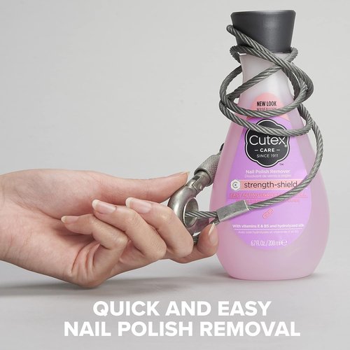 Cutex Nail Polish Remover - Strength Shield Formula with Vitamins E & B5 | 6.76 Fl Oz (Pack of 2)