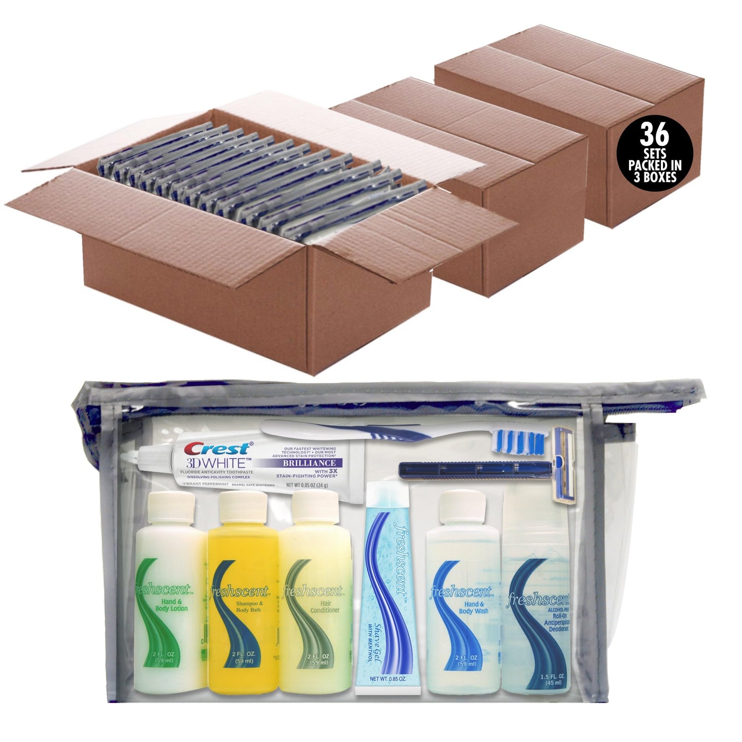 Convenience Kits International Unisex 10 pc Budget Hygiene Kit (36 Kits)