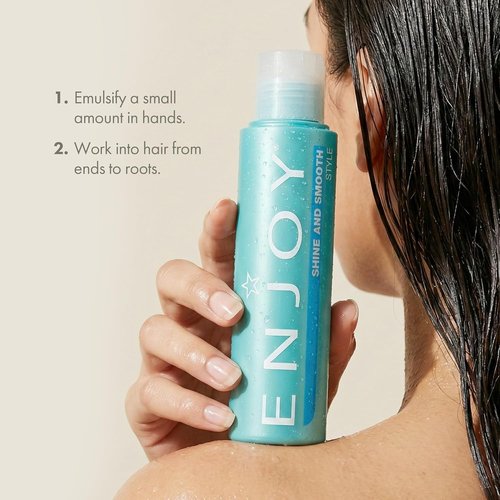 Enjoy Shine & Smooth Frizz Control - Moisture Locking Formula for Silky, Weightless Hair (3.4 oz)