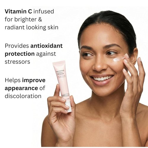Global Beauty Care Vitamin C Eye Cream - Radiant Under Eye Treatment with Niacinamide & AHA, 0.5 fl oz