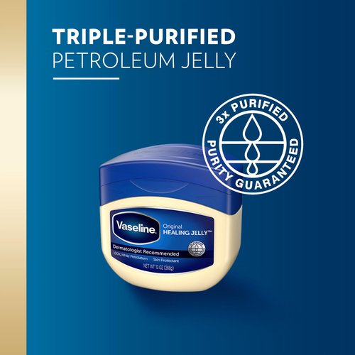 Vaseline Healing Jelly Original White Petroleum Jelly Protectant For Dry Cracked Skin and Eczema Relief Pure Petroleum Jelly 13 oz