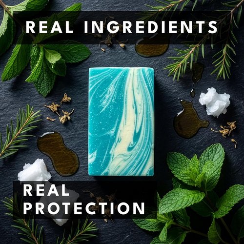 Cold-Process Soap - Peppermint & Tea Tree | Tough on Odor, Gentle on Skin | 100% Natural, Handmade in Arizona
