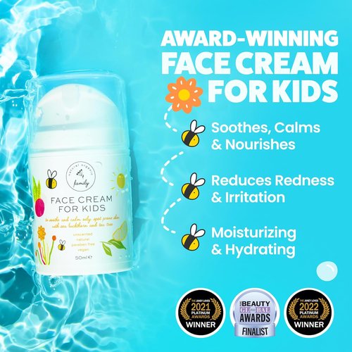Regine Switzerland Kids Face Cream - Gentle Calming Moisturizer with Natural Ingredients | Fragrance-Free for Sensitive Skin
