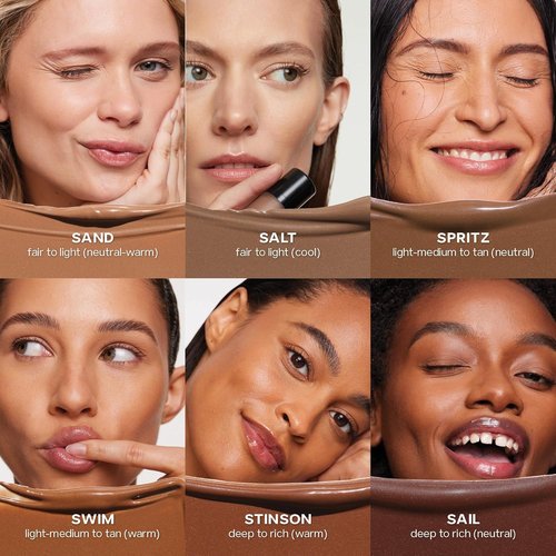 Saie Dew Bronze - Hydrating Liquid Bronzer Stick for Sun-Kissed Glow | Nourishing Contour Makeup - Sand (0.4 oz)